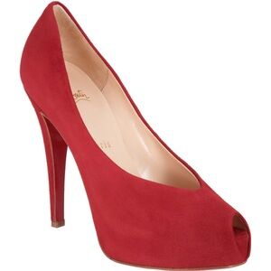 LOUBOUTIN “JOLI DUNE 120” PEEP TOE PUMPS SZ 39